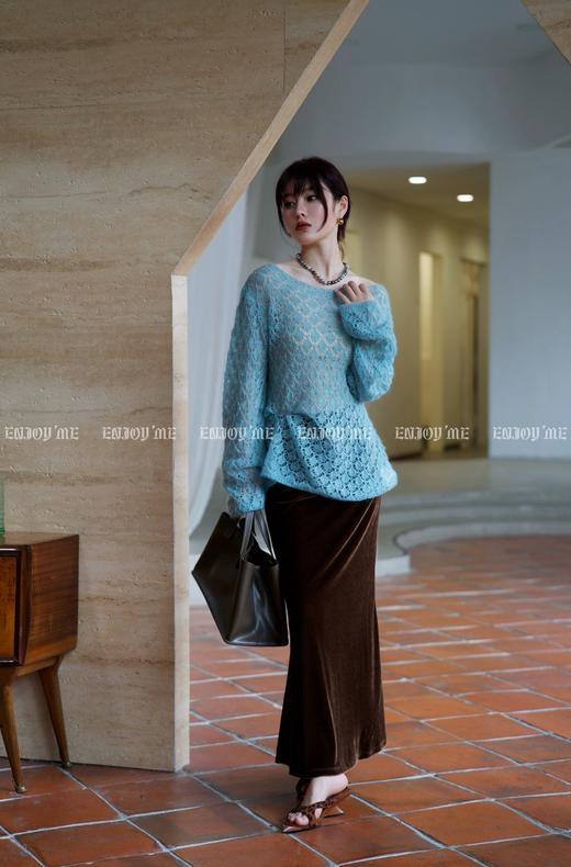 【门店同款】ENJOY秋季时光回廊甜美镂空针织上衣 159151564 商品图13