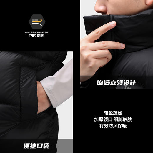 【抗静电防钻绒】骆驼户外羽绒服2025秋冬季新款男女高蓬羽绒马甲 A34CA6B751 商品图4