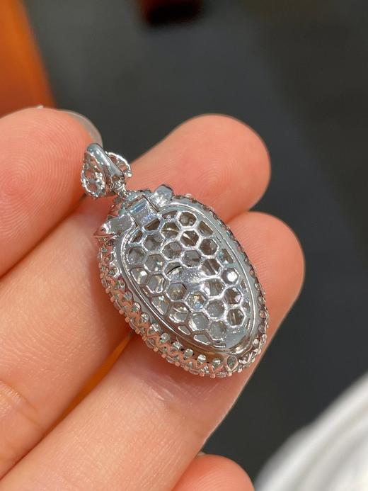 18k金 阳绿叶子吊坠 商品图3