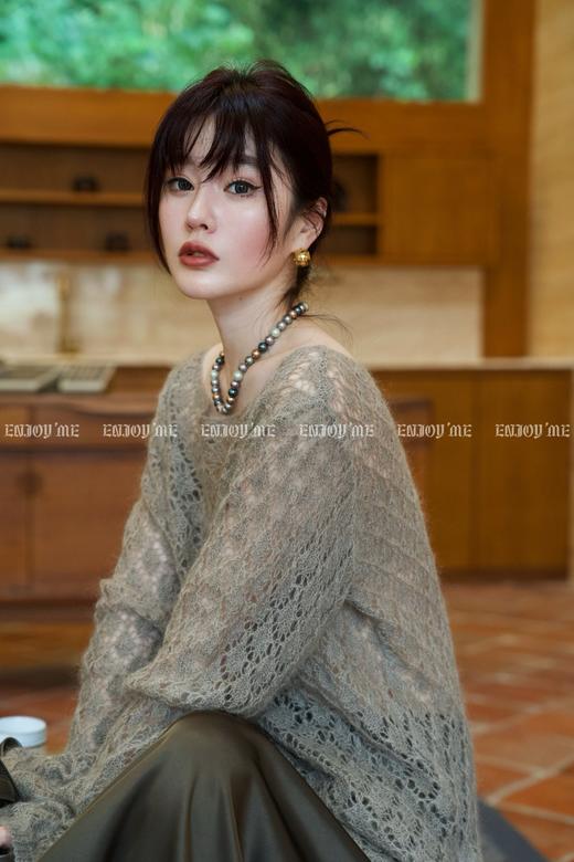 【门店同款】ENJOY秋季时光回廊甜美镂空针织上衣 159151564 商品图8