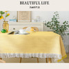 ins风棉麻法式桌布小圆桌轻奢生日拍照白色日系台布宿舍blanket 商品缩略图2