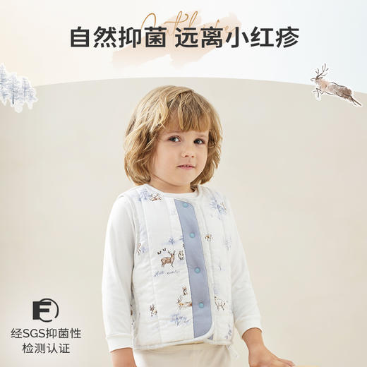 cutelife【儿童马甲】薄夹棉竹棉儿童家居背心秋冬新款宝宝儿童马甲两面穿外穿 商品图3