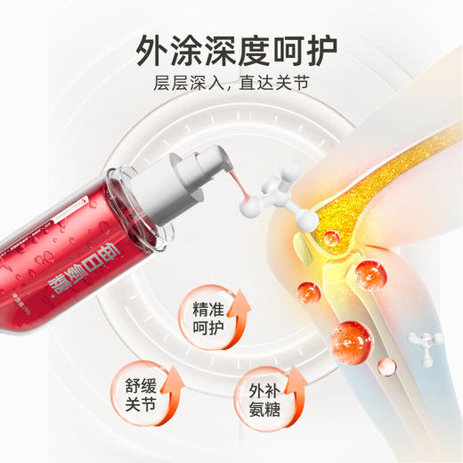 元气达人每日氨糖小红瓶凝胶外用涂抹进口氨糖软骨素红花舒缓膝盖不适植物配方氨糖红花舒缓凝胶护膝宝 商品图1