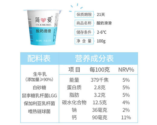 简爱酸奶滑滑/1组（100g*3杯） 商品图3