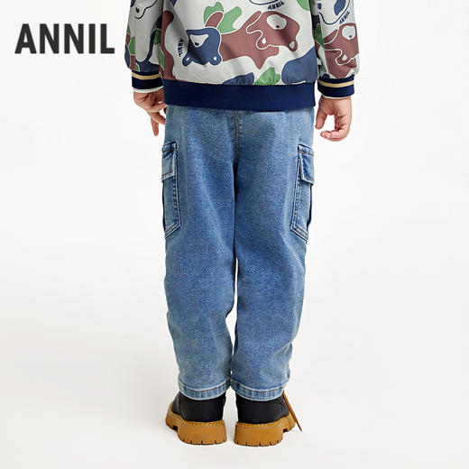 男童工装泡芙牛仔单裤安奈儿童装实体店同款XB436714 商品图2