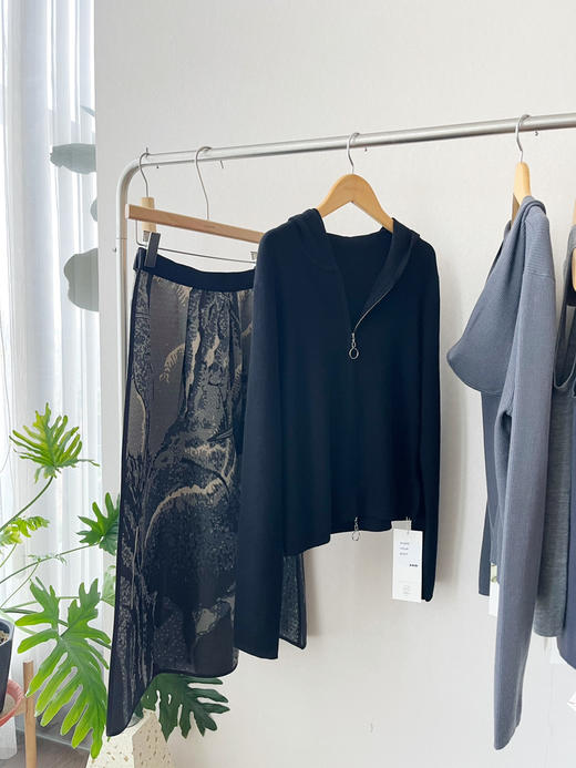 【必入单品】噢蜜ooomeooo戴帽双拉链羊毛开衫“显瘦十斤” 商品图3