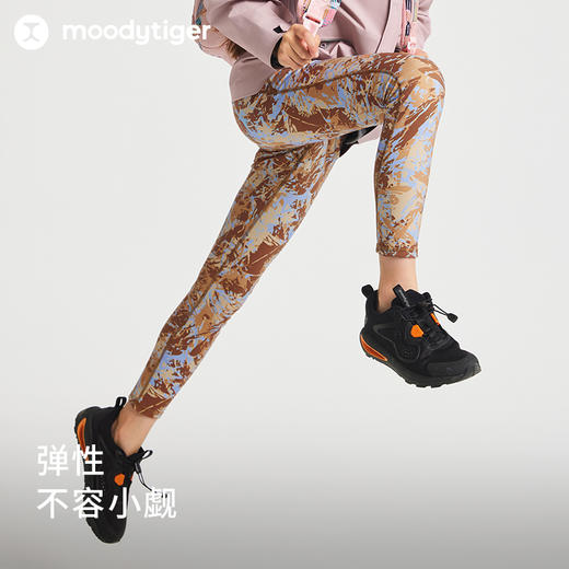 moodytiger24秋新女童吸湿排汗瑜伽跑步户外紧身运动裤【H】 商品图2