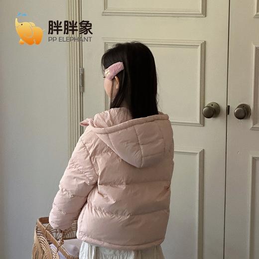 胖胖象品牌冬季新款儿童纯色羽绒服男女童连帽羽绒衣中小大童保暖外套聚 商品图3