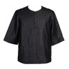 荷言   青如染 新中式黑色短袖非遗香云纱真丝桑蚕丝男装旗袍 商品缩略图1