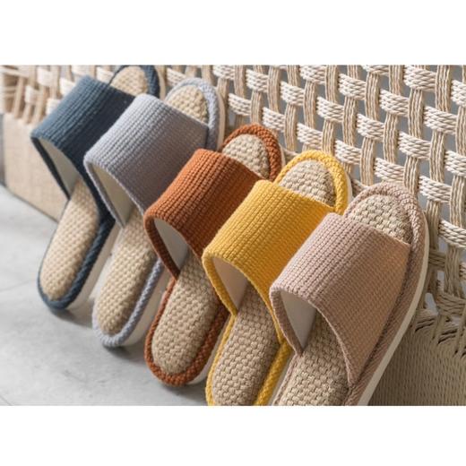 【买一送一】四季亚麻拖鞋男女家居棉麻开口拖鞋（4-902） 商品图2