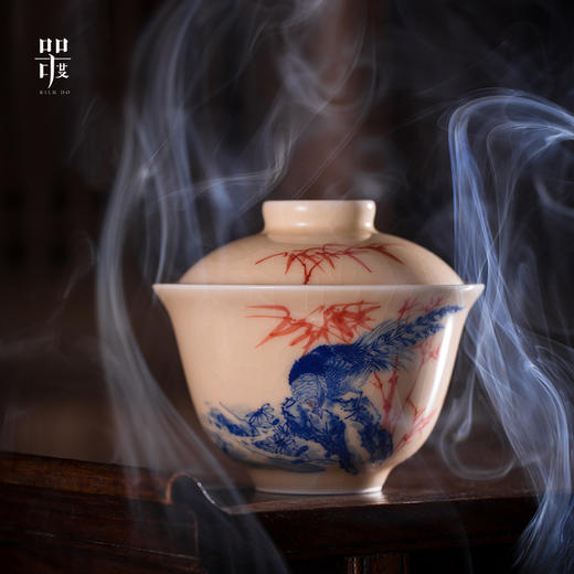 问鼎器度汝窑鹅黄青花玉潭盖碗（望春风）（前程似锦）（云屏碧嶂）（缺货） 商品图0