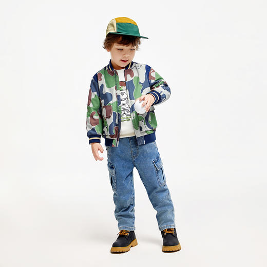 男童工装泡芙牛仔单裤安奈儿童装实体店同款XB436714 商品图3