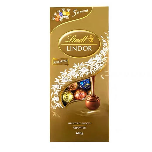 Lindt瑞士莲软心精选巧克力分享装 600克 牛奶 黑巧 榛仁 软心白 软心焦糖口味，难以抗拒的幼滑 软心Lindt/瑞士莲 商品图10