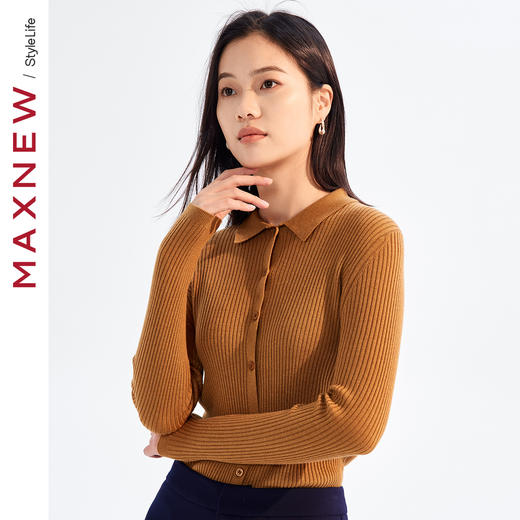 【毛衫】翻领开襟毛衫1N3222502 商品图1