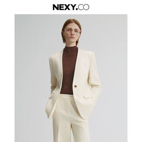 奈蔻秋季新品西装外套绵羊毛