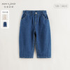 马克珍妮女童裤子春秋款宽松纯棉牛仔裤萝卜裤儿童秋装裤子241171 商品缩略图0