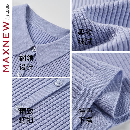 【毛衫】翻领开襟毛衫1N3222502 商品图4