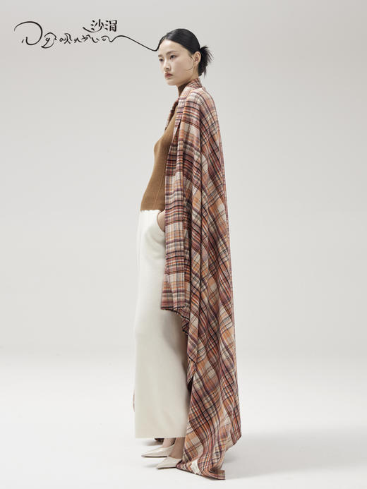 西藏手工格纹披毯SJF96P717N 商品图5