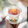 鹤瑞呈祥 羊脂玉茶具 功夫套装 家用陶瓷盖碗 茶壶茶杯景德镇2024新款精致礼盒装 商品缩略图6