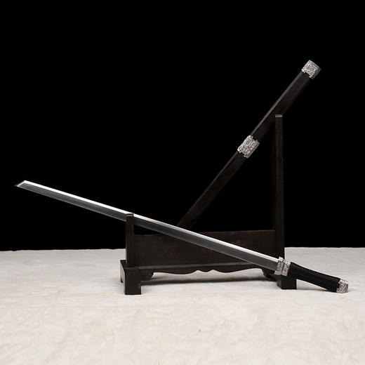 断玉刀 汉唐刀剑 花纹钢唐横刀剑 龙泉沈广隆宝剑 手工一体刀剑 收藏传统刀剑 非遗刀剑 未开刃 商品图7