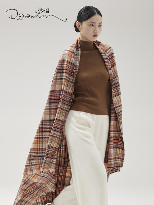 西藏手工格纹披毯SJF96P717N 商品图6