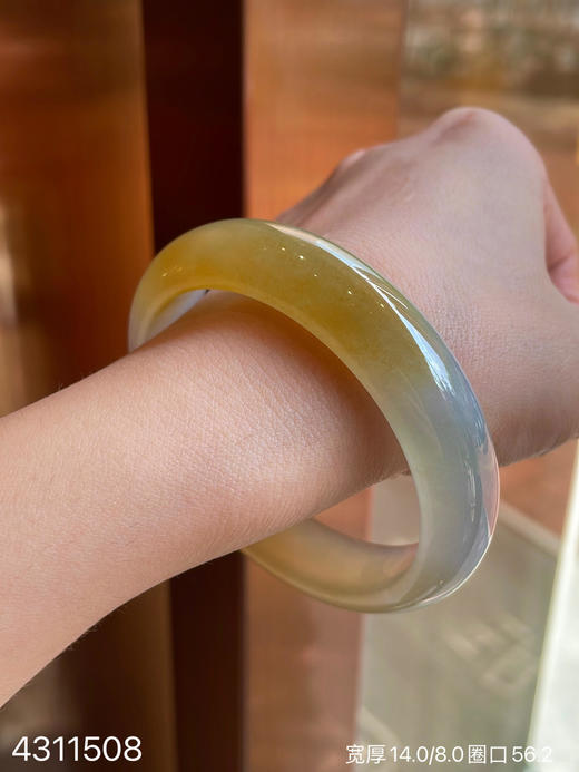 冰黄翡福镯【4311508】圈口56.2～具体价格微信咨询 商品图4