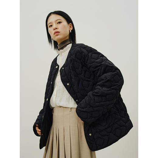 HeyDress轻薄绗线羽绒服女秋冬圆领保暖内搭90鸭绒短外套叠穿上衣 商品图3