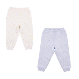 棉果果秋冬季有机棉纱男童女童空气层长裤M401100619758