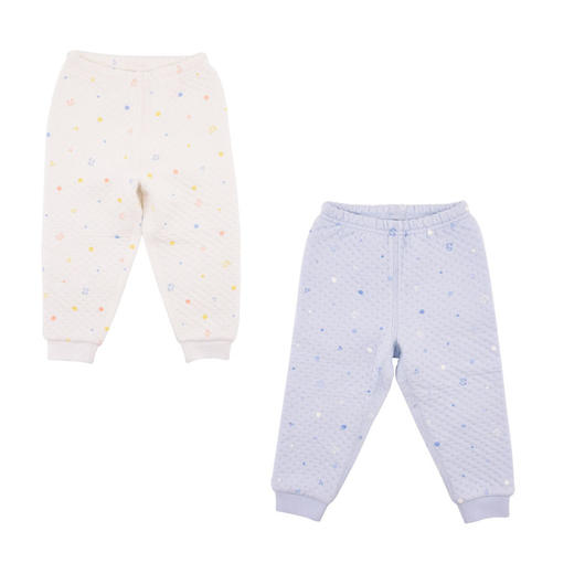 棉果果秋冬季有机棉纱男童女童空气层长裤M401100619758 商品图0