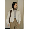 Heydress翻领外套女秋季休闲宽松显瘦通勤短款夹克米白色上衣 商品缩略图0