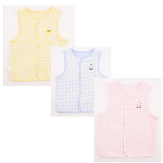 棉果果春秋季有机棉纱内衣上装马夹双层汗布里子M101171220044 商品图0