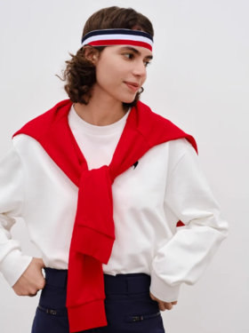 【大都会店】乐卡克 法国公鸡2024春秋季中性休闲时尚圆领运动卫衣套衫 L241UCNA2006