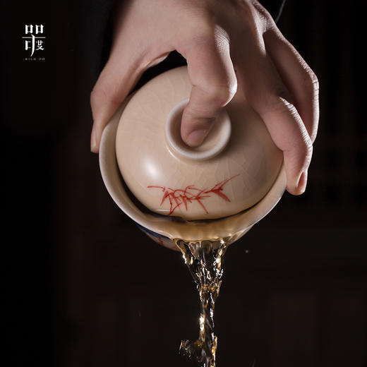 问鼎器度汝窑鹅黄青花玉潭盖碗（望春风）（前程似锦）（云屏碧嶂）（缺货） 商品图2