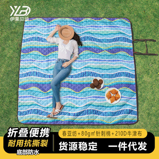 户外野餐垫超声波露营防潮垫便携式可折叠机洗野餐布加厚沙滩垫 商品图0