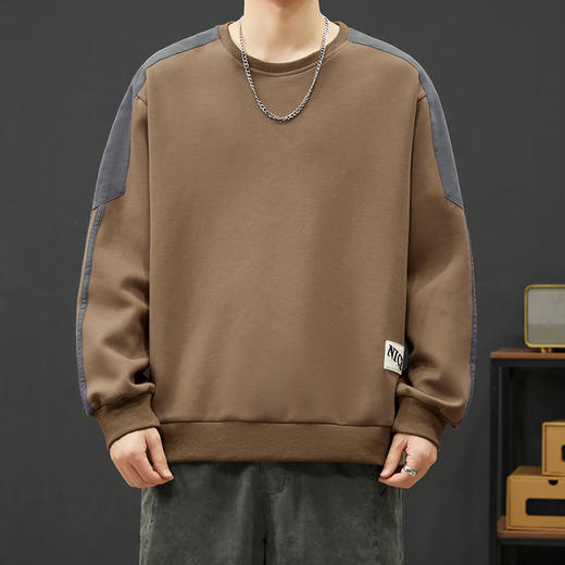 【新款DYY】大依优型大码圆领卫衣男宽松休闲上衣胖子加肥加大男士潮流 商品图1