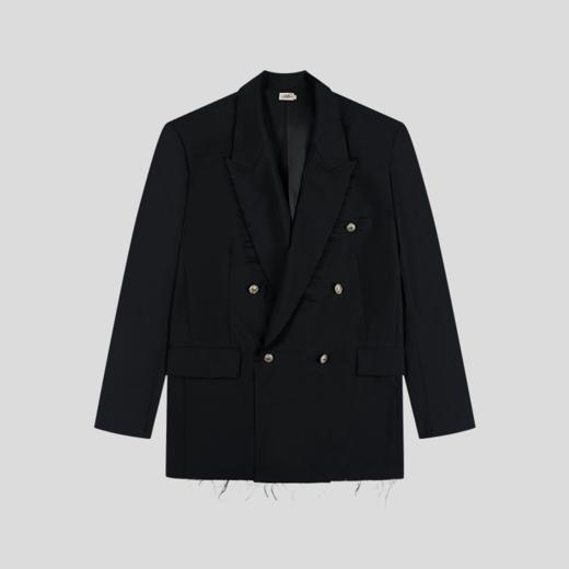 GOODBAI 916 手工翻领双扣oversize毛边西装外套 商品图1