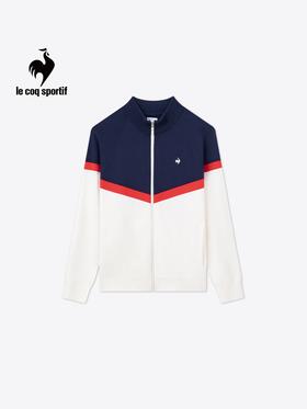 【大都会店】乐卡克 法国公鸡2024春秋季男士立领拉链弹力编织运动开衫外套 L241MCNA3106