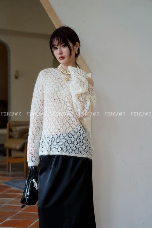 【门店同款】ENJOY秋季时光回廊甜美镂空针织上衣 159151564 商品图1