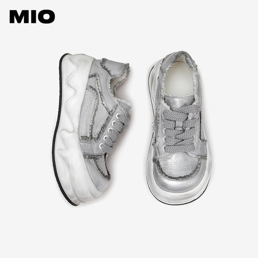 MIO米奥秋季熔岩面包厚底休闲鞋小众设计复古百搭鞋子女M244562292 商品图3