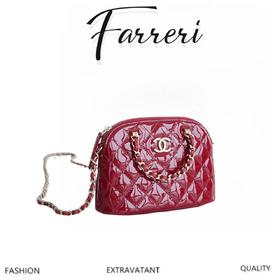 香奶奶  漆皮贝壳包 小号 红色