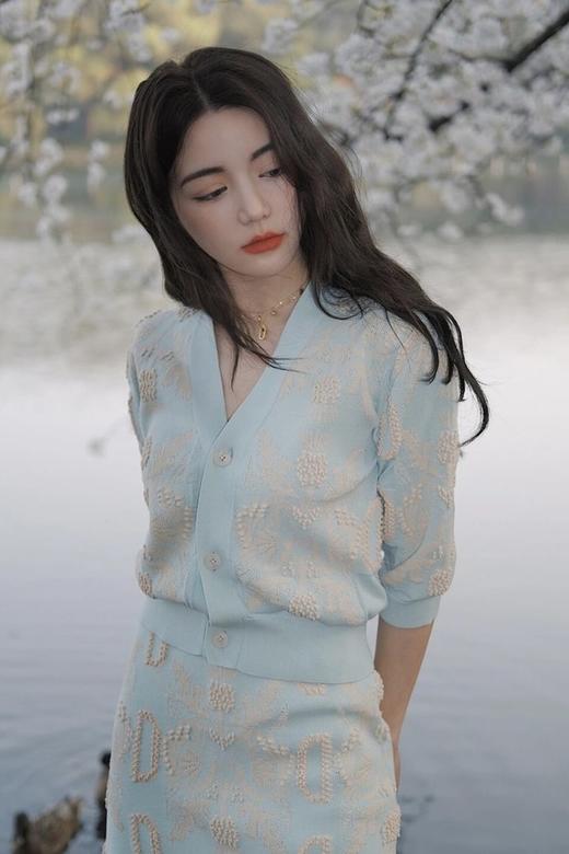 Le Malene 重工V领针织开衫半裙套装 16595 商品图2