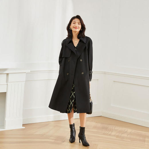 24秋新款气质潇洒经典欧美通勤显瘦日常休闲中长款风衣13301 商品图2