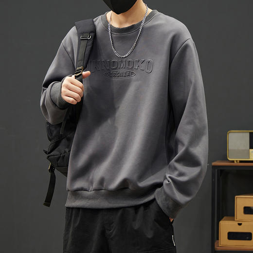 【新款DYY】大依优型大码圆领卫衣男宽松休闲上衣胖子加肥加大男士潮流 商品图7