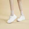 千百度厚底小白鞋秋季时尚休闲鞋增高板鞋女两穿运动鞋A24417704 商品缩略图4