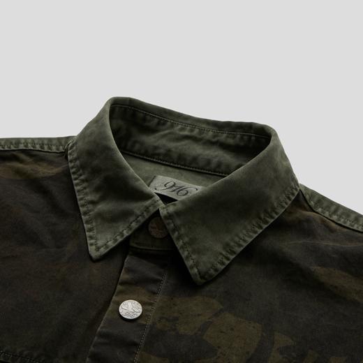 GOODBAI 916 迷彩拼接花边口袋oversize衬衫 商品图3