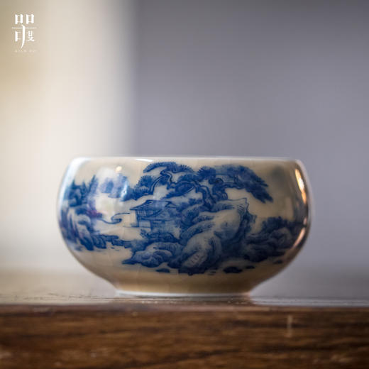 问鼎器度汝窑鹅黄青花精工款禅定杯（空山人语）（缺货） 商品图0