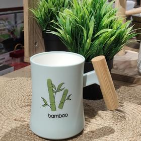 百优汇BYH-1815竹把腰形有耳口杯400