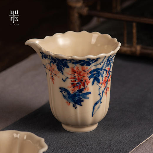 问鼎器度汝窑鹅黄青花馨香公杯（清竹幽兰）（写意紫藤）（缺货） 商品图2