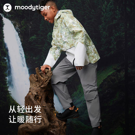 moodytiger男童防风长裤24秋新PRIMALOFT科技绒保暖拒水运动裤【H】 商品图3