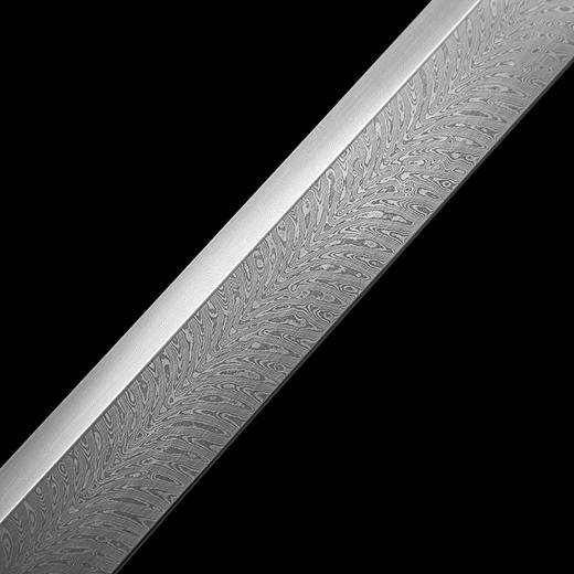 虎啸唐刀 唐横刀剑 龙泉沈广隆宝剑 传统刀剑  手工刀剑 花纹钢 未开刃 商品图5